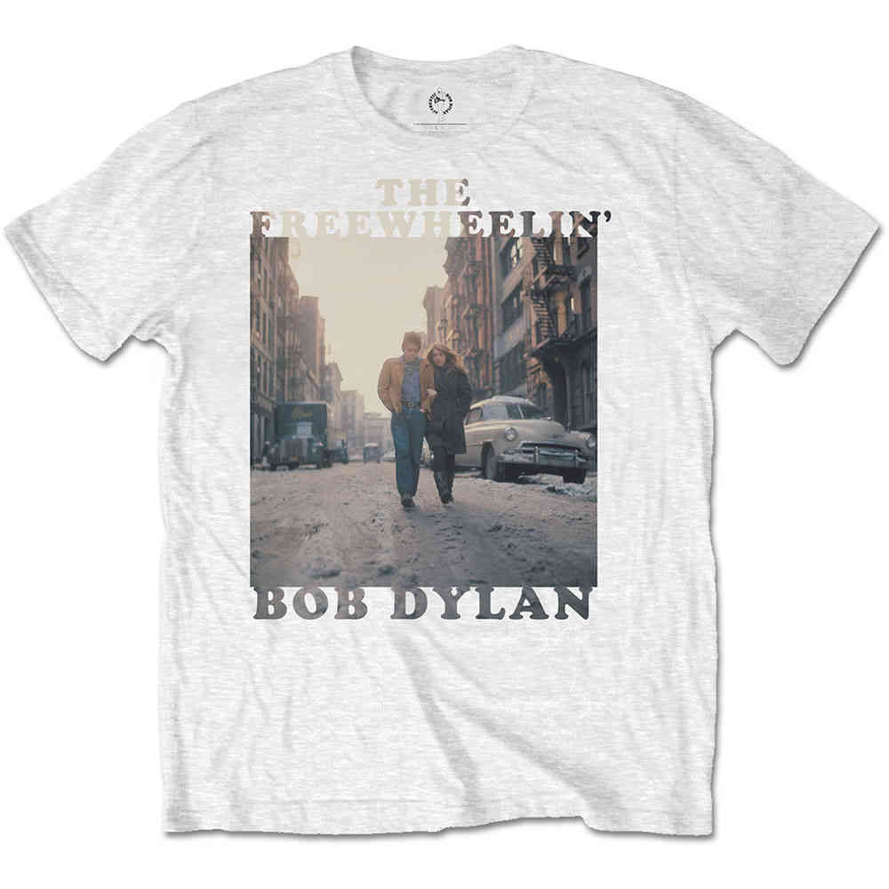 Bob Dylan - The Freewheelin' Heren Tshirt - Wit